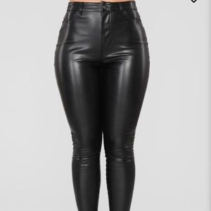 Fashion Nova ⚫️ Black Faux Leather Pants